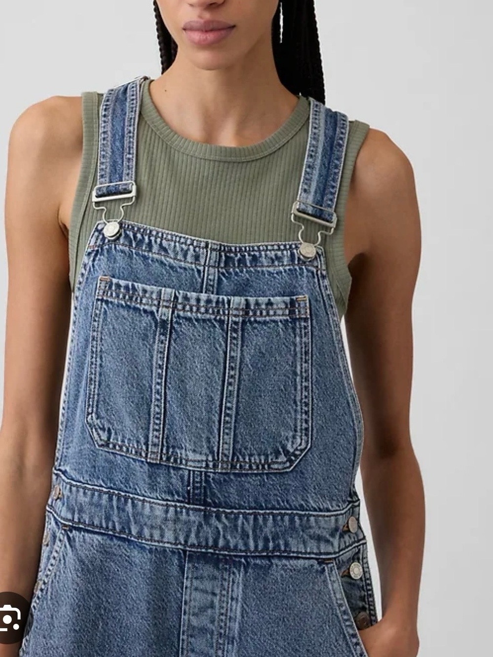 GAP Factory Blue Denim Women’s Jeans Overalls - Picture 2 of 7